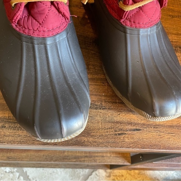 Sperry Top-Sider Saltwater Quilted Duck Boots Womens Wine Black size 9.5 - Picture 4 of 8